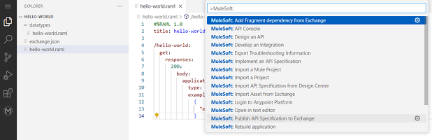 How to design an API in Anypoint Code Builder