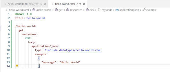 How to design an API in Anypoint Code Builder