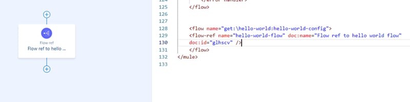 flow reference to our hello-world-flow