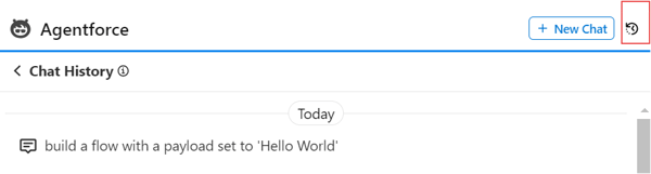 Snapshot highlighting how you can check your chat history.