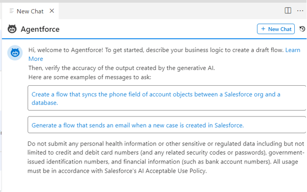 Dashboard showing how to build a flow with Agentforce.