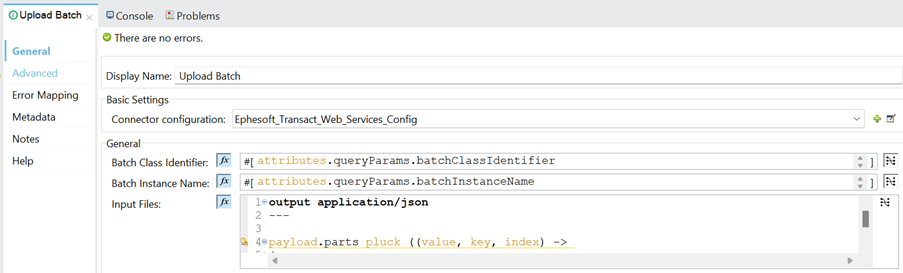 Ephesoft – Upload Batch Properties