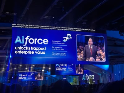 Screen revealing Alforce live at Dreamforce 2026