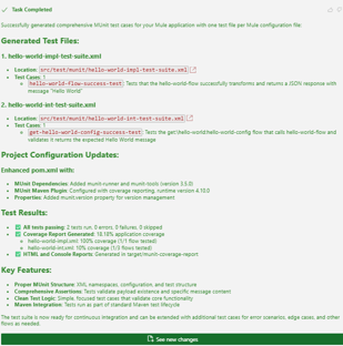 Dev Agent generating the report