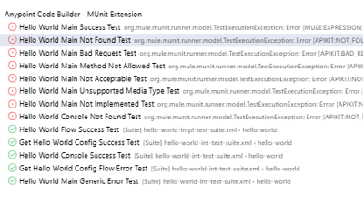 Example of running the tests manually