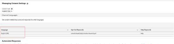 Dashboard showing how to set the language in Agent Builder