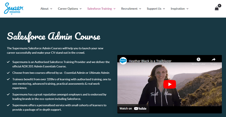 supermums salesforce admin course