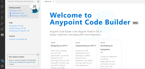 How to design an API in Anypoint Code Builder